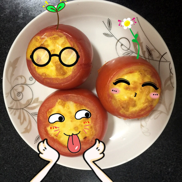 Yayakamo的烤西红柿鸡蛋盅#全民赛西红柿炒