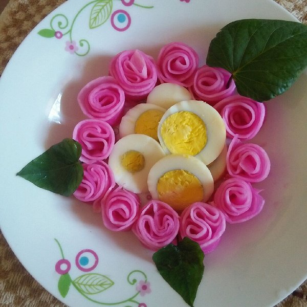 滑过嘴角的泪kzum的鸡蛋糖醋火龙果罗卜玫瑰