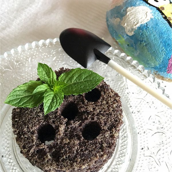 七彩糖果心的煤球蛋糕~蒸着吃做法的学习成果