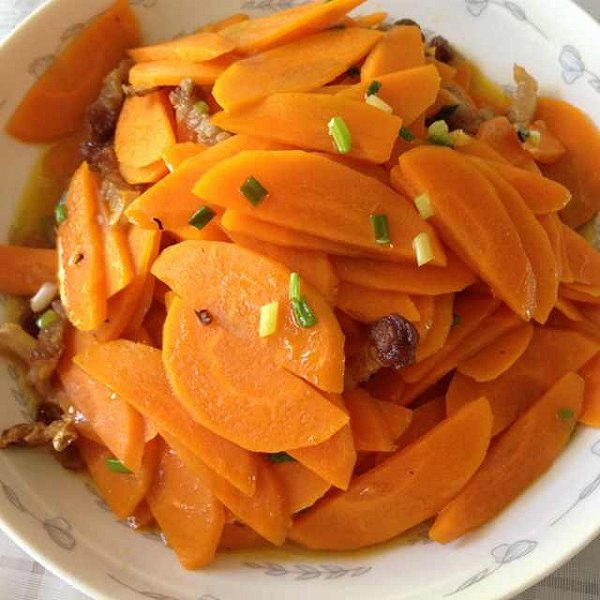 肉丝炒胡萝卜