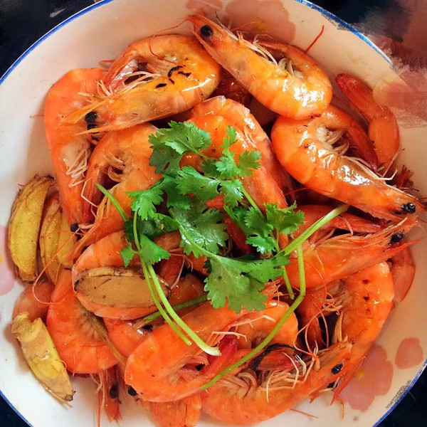 的家常爆炒大虾做法的学成果照_豆果美食