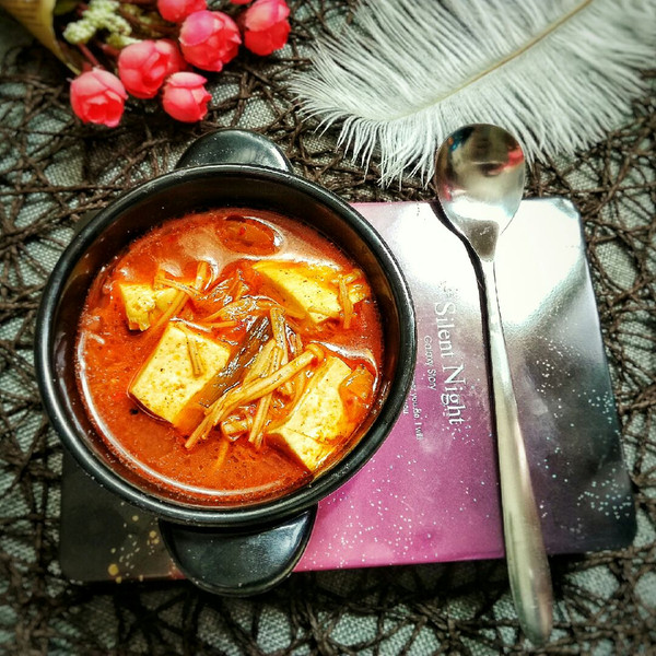 大轩轩妈的韩式辣白菜豆腐汤做法的学习成果照
