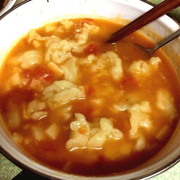 滨嫔的西红柿土豆疙瘩汤做法的学习成果照