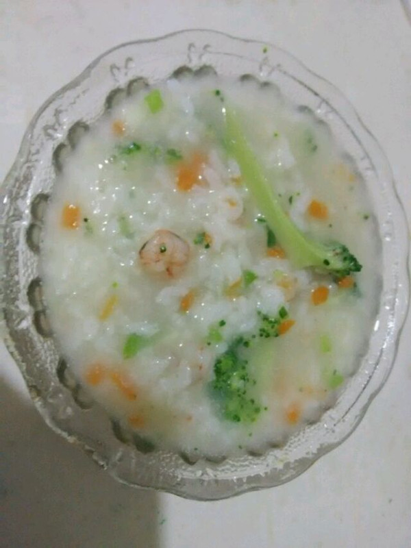 米脂秀子的蔬菜虾仁粥(家常)做法的学习成果照