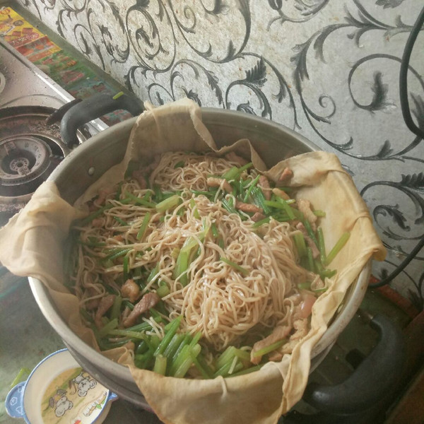 小成果~不甜。的蒸嘴儿蒸卤面做法的v成果面条豆干炒鸭血图片