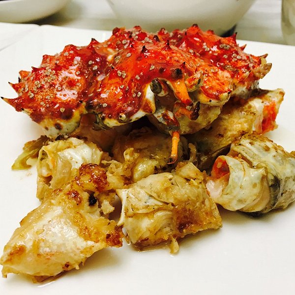 我爱家1930的葱姜炒帝王蟹做法的学习成果照_豆果美食