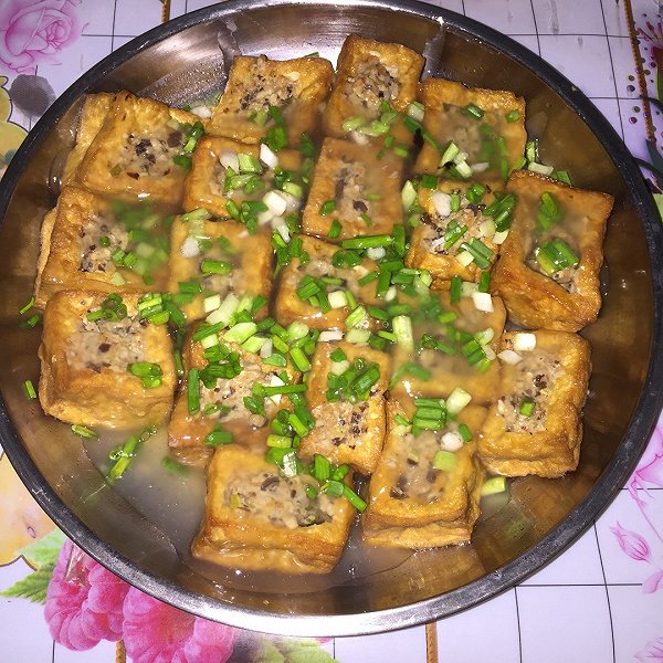 能吃是福6的油豆腐包肉做法的学习成果照