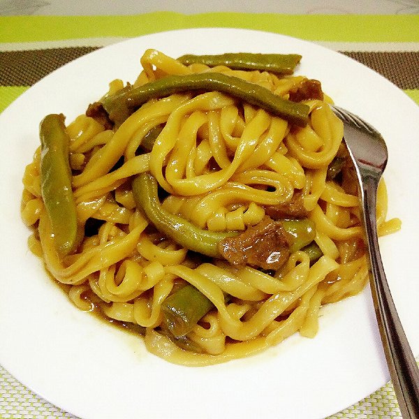 Lanki°蓝琪梦莎〃的豆角焖面做法的学习成果