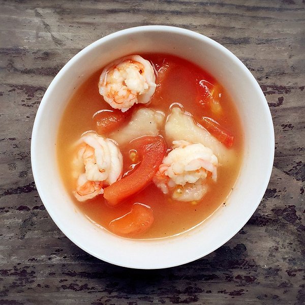 raiinboow的番茄虾仁汤做法的学习成果照