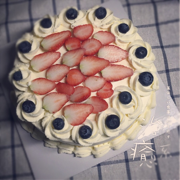 笑玫的草莓蓝莓蛋糕做法的学习成果照