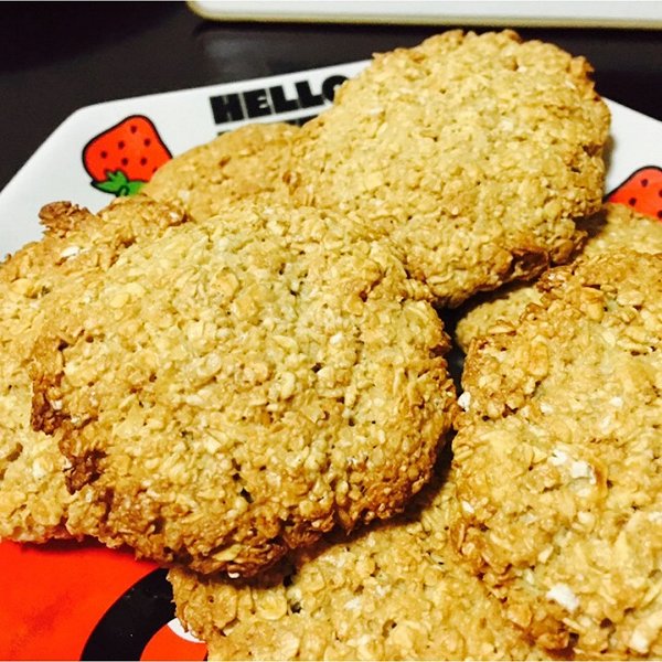 小磊2的减肥零食 燕麦饼干 新手完全没问题做
