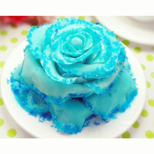 殇mshi的蓝色妖姬翻糖蛋糕做法的学习成果照