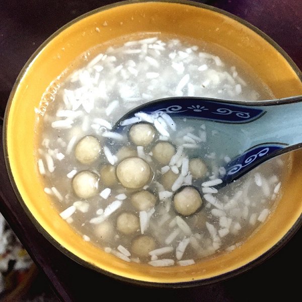 慧铖苑茗茶的酒酿小丸子做法的学习成果照