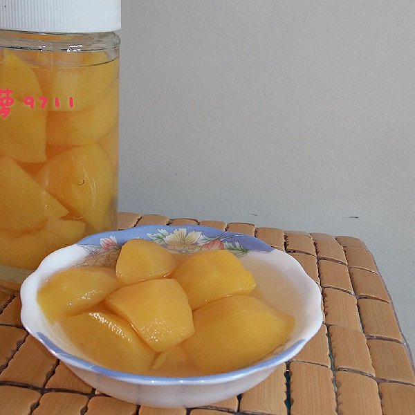 绿萝9711的自制黄桃罐头。做法的学习成果照