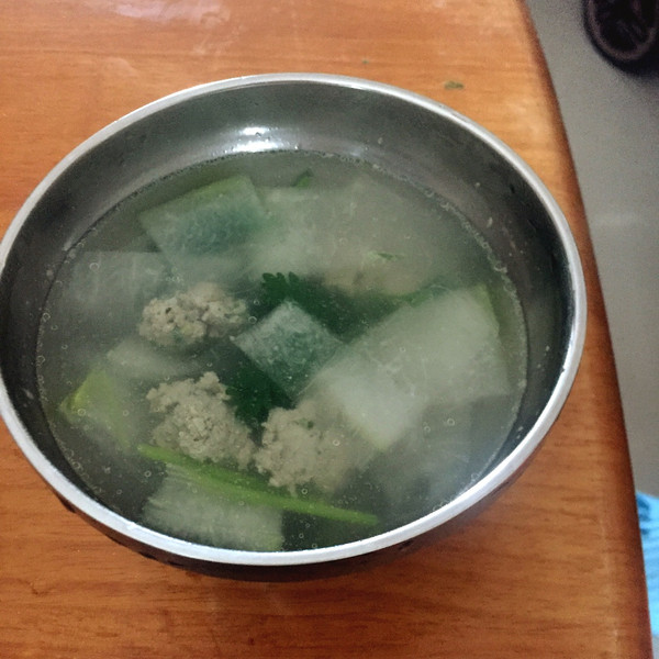豆粉782686的天津家常菜:猪肉冬瓜丸子汤做法