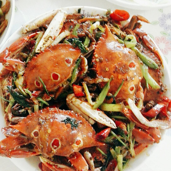 添添吃货的爆炒螃蟹做法的学习成果照_豆果美食