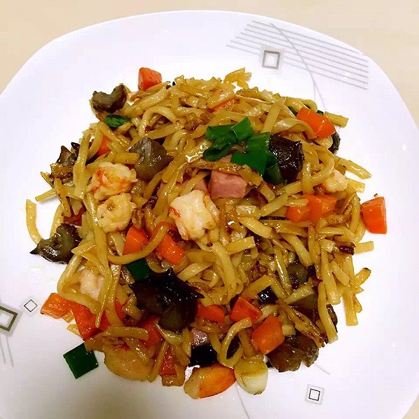 丽丽君的海参炒面做法的学习成果照