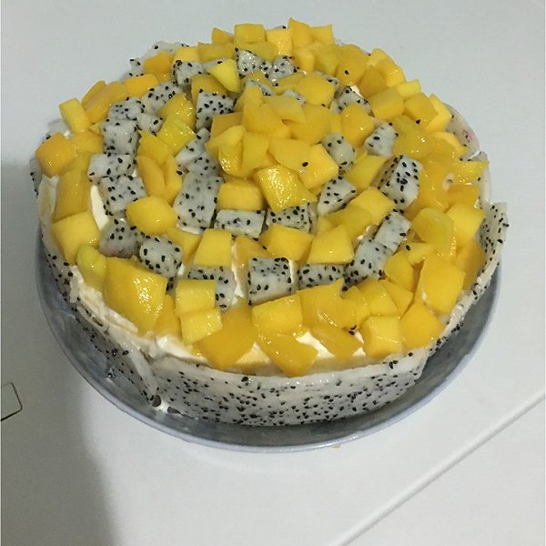 希妍kiss的芒果火龙果奶油蛋糕做法的学习成果