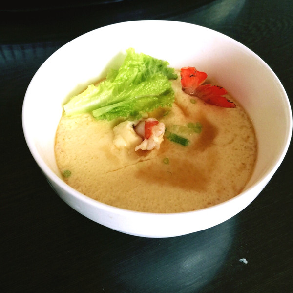 被鱼刺卡住的小狗的鲜虾蒸蛋做法的学习成果照