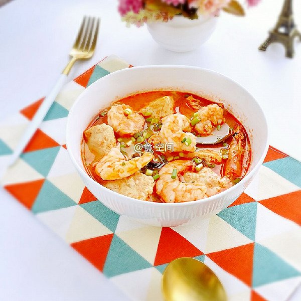 营养美食设计李晖的鲜虾海带豆腐汤做法的学习