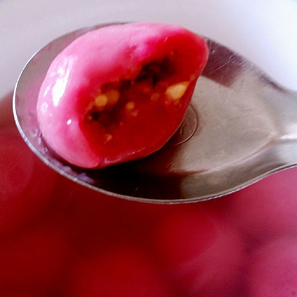 香草咖啡9的火龙果花生馅汤圆做法的学习成果