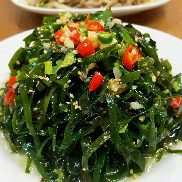 阳光8700的藤椒油小米辣拌海带丝做法的学习