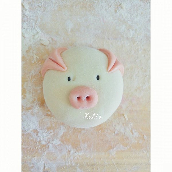 Kuki小魁的魁家的小猪包做法的学习成果照_豆