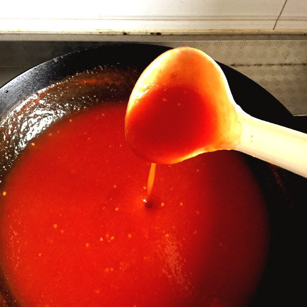 大口吃肉小口喝酒的手工制作纯天番茄酱番茄沙