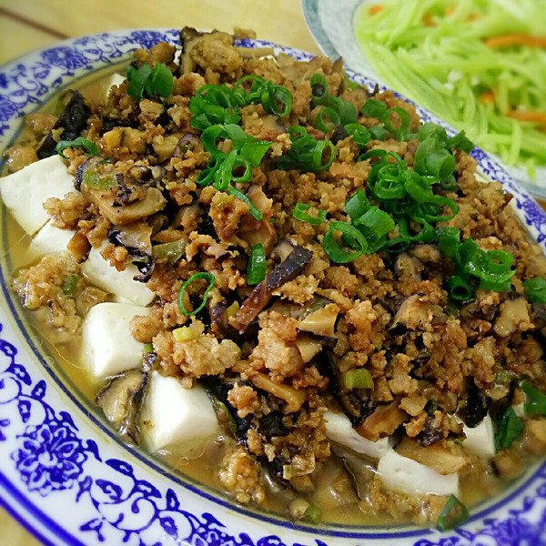 果果wangzimeng的香菇肉沫蒸豆腐 美味不上火