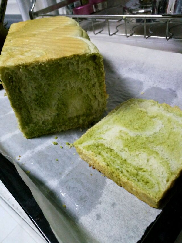 _清风自来.的双色抹茶吐司做法的学习成果照
