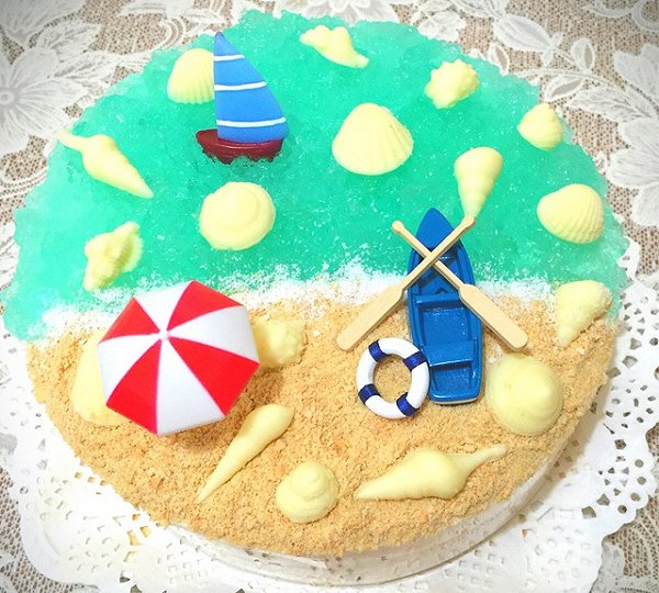 扑通一个大芒果的海洋酸奶慕斯蛋糕--马尔代夫