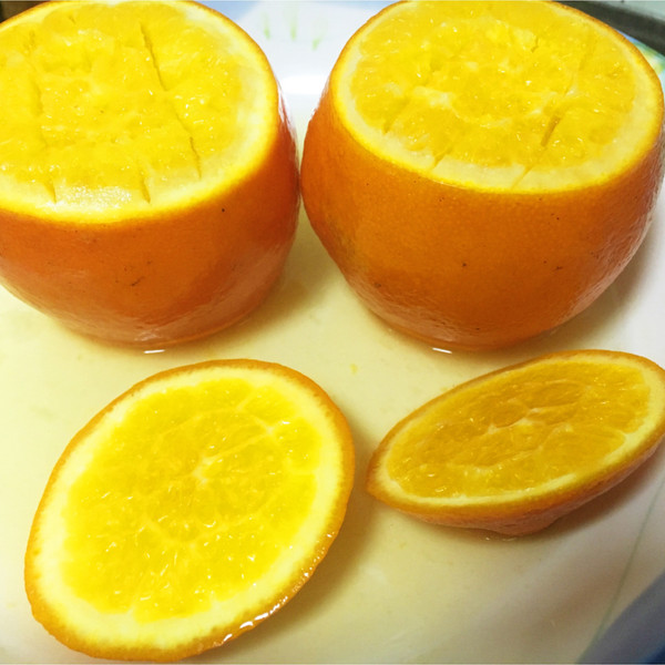 花花花橘子的盐蒸橙子--止咳化痰。做法的学习