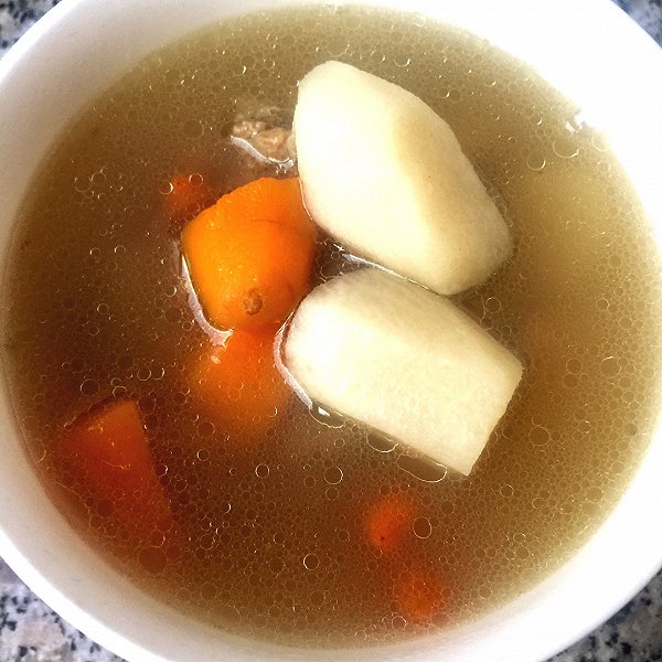 思辰麻麻私房菜的山药胡萝卜排骨汤做法的学习