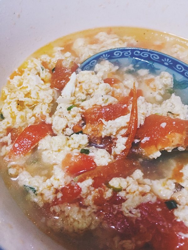 面瘫酱的西红柿鸡蛋汤 做法的学习成果照