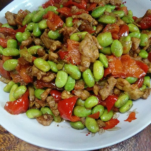 毛豆炒肉