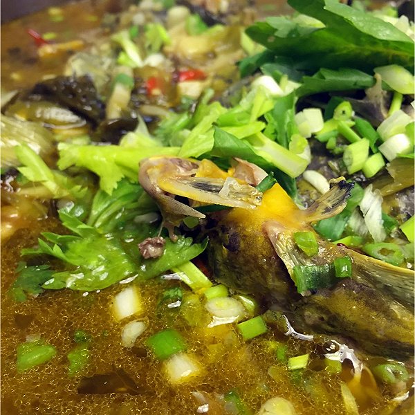 宅女厨娘的酸菜黄辣丁做法的学习成果照