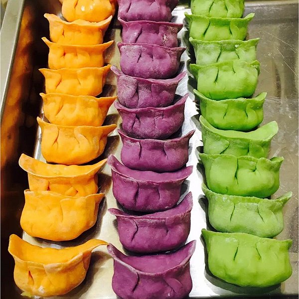 小抠范儿的彩色饺子做法的学习成果照_豆果美食