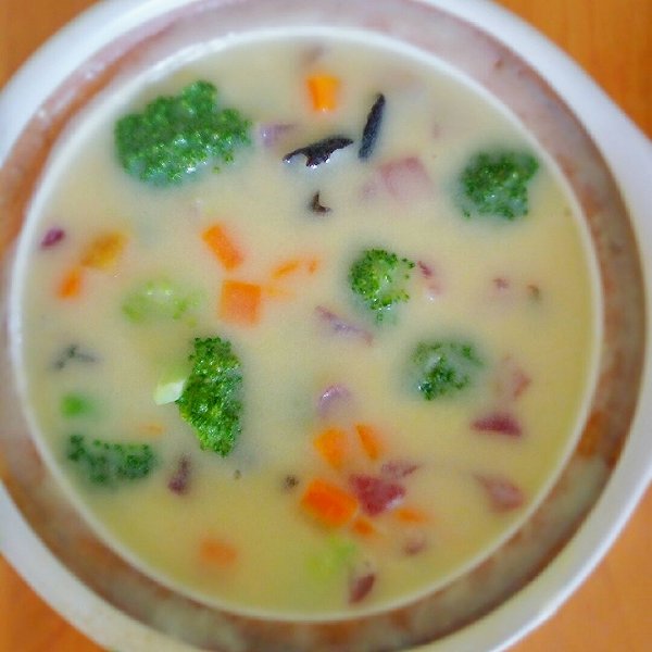 贝薇的小米汁蔬菜浓汤做法的学习成果照