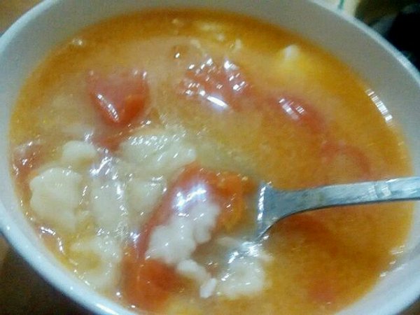 鑫鑫小宝的西红柿疙瘩头汤做法的学习成果照