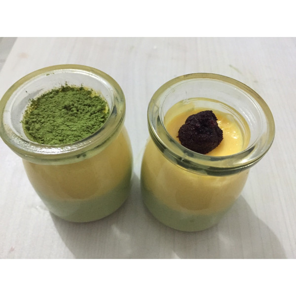 碧凌幽草的抹茶芒果牛奶布丁做法的学习成果照