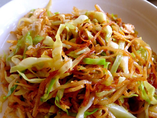 圆白菜炒饼