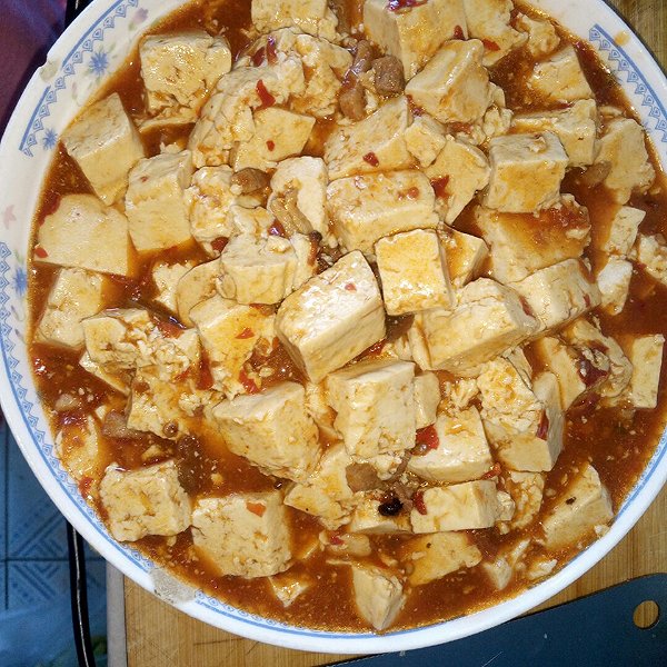 星之然的川味家常菜~麻婆豆腐做法的学习成果